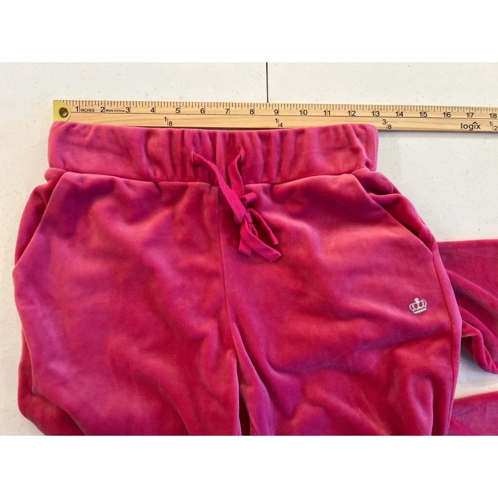 Juicy Couture Velour Joggers Sweatpants Drawstring Pockets Pink XS‎ Y2K